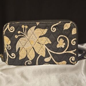 Vera Bradley Yellow Bird Zip Up Wallet/Clutch